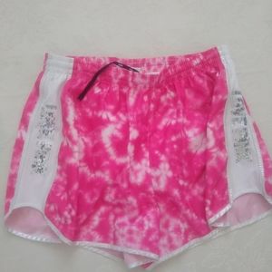Pink Victoria's Secret tie dye boxer shorts